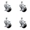 Service Caster 3 Inch SS Soft Rubber Wheel Swivel 12mm Threaded Stem Caster Set Brake SCC SCC-SSTS20S314-SRS-TLB-M1215-4 - alternate 1